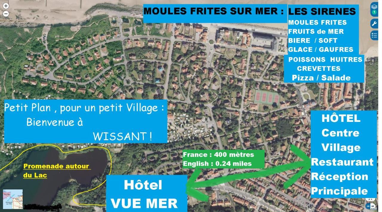 Hotel Le Vivier Wissant - Vue Mer - Cote D'Opale - Baie De Wissant - 2Caps Eksteriør billede